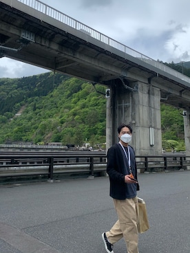 「BEAMS（ビームス）のアイテム（その他アウター）」を使った、Sanoさん（メンズ・179cm）の夏コーディネート