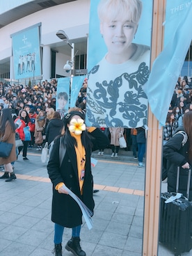 「BTS」｜「アイテム（ハンチング/ベレー帽）」を使った、Ami さん（レディース・144cm）の冬コーディネート