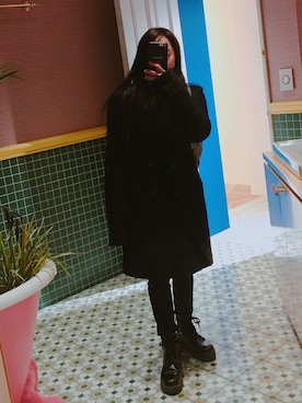 「ADER（アデル）のアイテム」を使った、Ami さん（レディース・144cm）の冬コーディネート