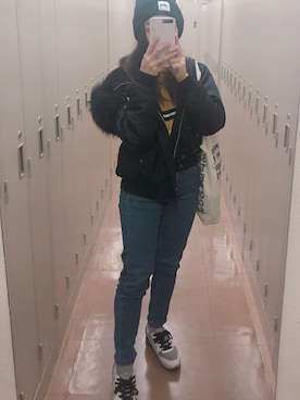 「PRIMARK（プライマーク）のアイテム（パンツ）」を使った、Ami さん（レディース・144cm）の冬コーディネート