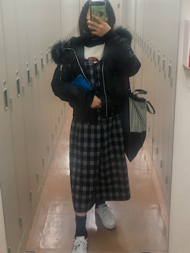 「スエット」｜「アイテム（ワンピース/ドレス）」を使った、Ami さん（レディース・144cm）の春コーディネート