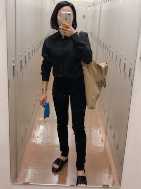 「ADER error」｜「アイテム（サンダル）」を使った、Ami さん（レディース・144cm）の秋コーディネート