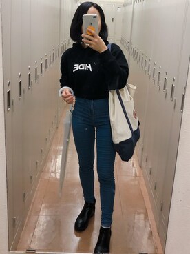 「PRIMARK（プライマーク）のアイテム（パンツ）」を使った、Ami さん（レディース・144cm）の秋コーディネート