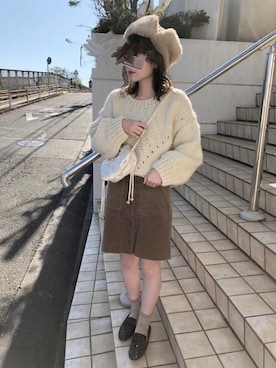 「シアタープロダクツ(THEATRE PRODUCTS)」｜「アイテム（バレエシューズ）」を使った、yuiさん（レディース・156cm）の冬コーディネート