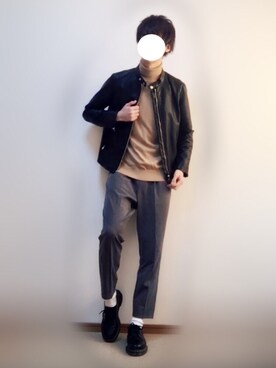 「NOLLEY’S（ノーリーズ）のアイテム（トップス）」を使った、ゆーいてぃさん（メンズ・177cm）の冬コーディネート
