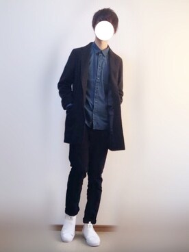 「RAGEBLUE（レイジブルー）のアイテム（その他アウター）」を使った、ゆーいてぃさん（メンズ・177cm）の冬コーディネート