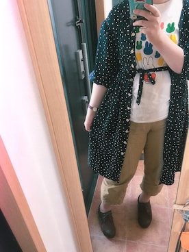 「Honeys（ハニーズ）のアイテム（チノパンツ）」を使った、yufu💐さん（レディース・165cm）の秋コーディネート