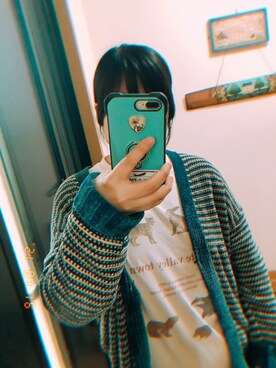 「no brand（ノーブランド）のアイテム（ナイロンジャケット、ブルー系）」を使った、yufu💐さん（レディース）の春コーディネート