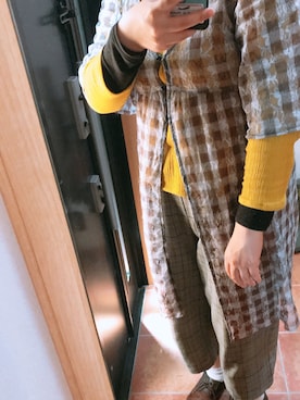 「Avail（アベイル）のアイテム（ナイロンジャケット、ブラック系）」を使った、yufu💐さん（レディース）の春コーディネート