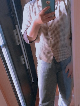 「no brand（ノーブランド）のアイテム（シャツ/ブラウス、ベージュ系）」を使った、yufu💐さん（レディース）の春コーディネート