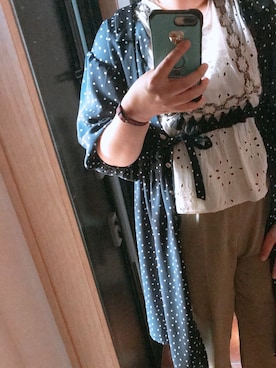 「Avail（アベイル）のアイテム（ナイロンジャケット、ブルー系）」を使った、yufu💐さん（レディース）の春コーディネート