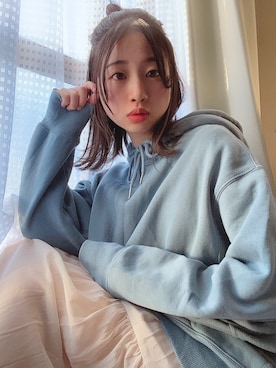 「Kastane」｜「アイテム（パーカー）」を使った、sayakaさん（レディース・159cm）の秋コーディネート