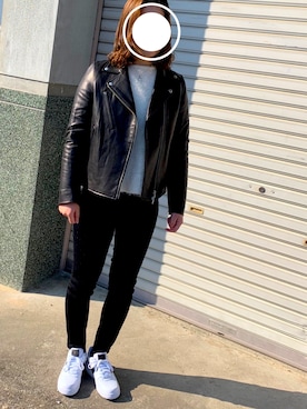 「Right-on（ライトオン）のアイテム（ダウンジャケット/コート）」を使った、makiさん（レディース・162cm）の冬コーディネート