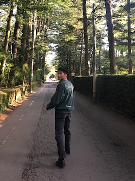 「TAKEO KIKUCHI（タケオキクチ）のアイテム（スウェット）」を使った、luckさん（メンズ・177cm）の冬コーディネート