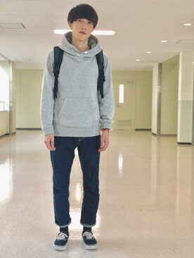 「ロールアップ」｜「アイテム（その他トップス）」を使った、Genさん（メンズ・174cm）の冬コーディネート