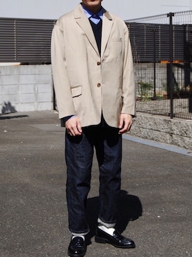 「INTER FACTORY（インターファクトリー）のアイテム（その他アウター）」を使った、Tatsuyaさん（メンズ・170cm）の秋コーディネート