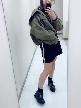 「アパレルスタッフ」｜「アイテム（マウンテンパーカー）」を使った、meimeiさん（レディース・167cm）の冬コーディネート
