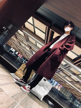 「carhartt」｜「アイテム（ハンチング/ベレー帽）」を使った、おりたさん（メンズ・173cm）の秋コーディネート
