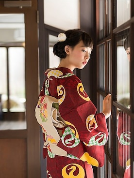 「髪飾り」｜KIMONOMACHIさん（レディース・168cm）の秋コーディネート