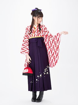 「きもの町」｜KIMONOMACHIさん（レディース・170cm）の冬コーディネート