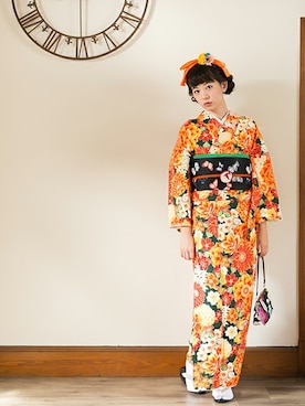 「きもの町」｜KIMONOMACHIさん（レディース・160cm）の秋コーディネート