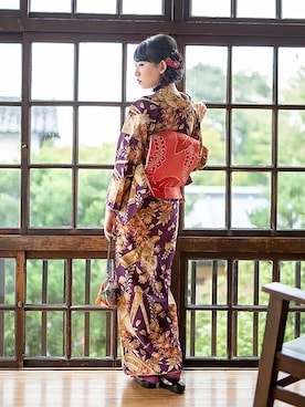 「きもの町」｜KIMONOMACHIさん（レディース・168cm）の秋コーディネート