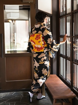 「きもの町」｜KIMONOMACHIさん（レディース・160cm）の秋コーディネート