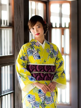 「きもの町」｜KIMONOMACHIさん（レディース・160cm）の秋コーディネート