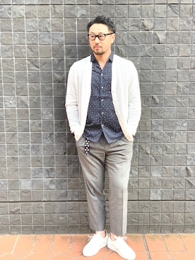 「※RECENCY OF MINE（リーセンシィ オブ マイン）のアイテム」を使った、jyunkiさん（メンズ・179cm）の春コーディネート