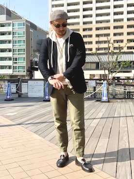 「DESIGNWORKS（デザインワークス）のアイテム」を使った、jyunkiさん（メンズ・179cm）の春コーディネート