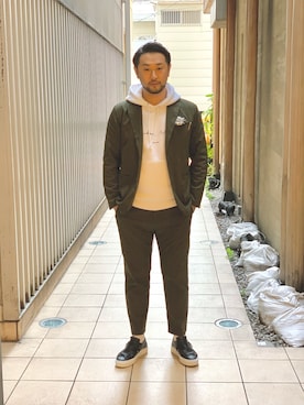 「WWS（ワークウェアスーツ）のアイテム」を使った、jyunkiさん（メンズ・179cm）の秋コーディネート