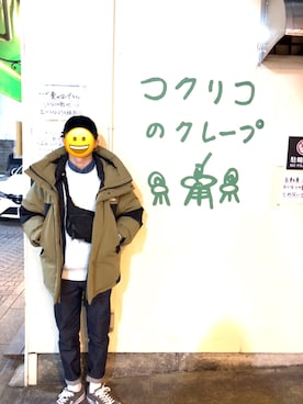 「JOURNAL STANDARD（ジャーナルスタンダード）のアイテム（帽子）」を使った、fumimiさん（メンズ・163cm）の冬コーディネート