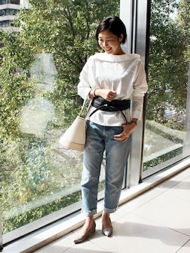 「パイソン柄」｜YURIさん（レディース・165cm）の春コーディネート