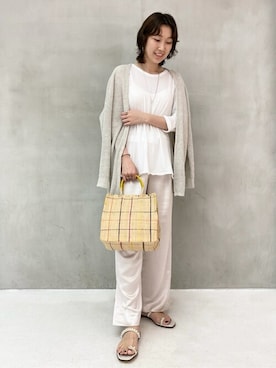 「kakatoo（カカトゥ）のアイテム」を使った、YURIさん（レディース・165cm）の夏コーディネート
