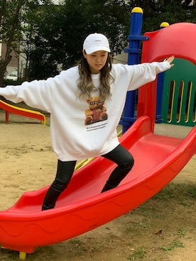 「滑り台」｜FUKUMYさん（レディース・153cm）の冬コーディネート