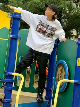 「NIKEスニーカー」｜FUKUMYさん（レディース・163cm）の冬コーディネート
