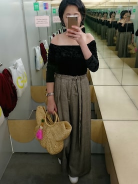 「サークルバッグ」｜「アイテム（その他トップス）」を使った、ViViaN k.さん（レディース・165cm）の秋コーディネート