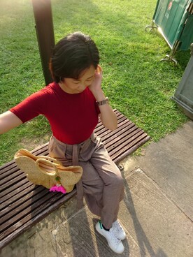 「TOPSHOP（トップショップ）のアイテム（アクセサリー）」を使った、ViViaN k.さん（レディース・165cm）の秋コーディネート