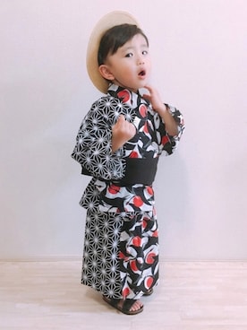 「お祭り」｜「アイテム（その他）」を使った、KOppiiiiiさん（キッズ・90cm）の夏コーディネート