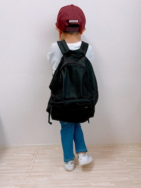 「FITH（フィス）のアイテム（バッグ）」を使った、KOppiiiiiさん（キッズ・90cm）の春コーディネート