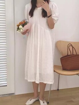 「オルチャンファッション」｜「アイテム（ワンピース/ドレス）」を使った、SLOW MOODさん（レディース・150cm）の夏コーディネート