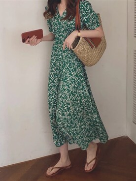 「オルチャンファッション」｜「アイテム（ワンピース/ドレス）」を使った、SLOW MOODさん（レディース・150cm）の夏コーディネート