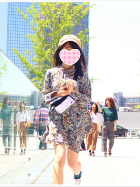 「one way（ワンウェイ）のアイテム（帽子）」を使った、まんまみさん（レディース・161cm）の春コーディネート