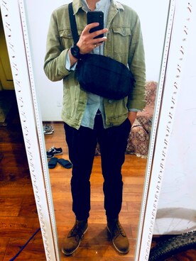 「PULL&BEAR（プルアンドベア）のアイテム（ベスト）」を使った、素男さん（メンズ・183cm）の夏コーディネート