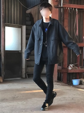 「JOHN LAWRENCE SULLIVAN（ジョンローレンスサリバン）のアイテム（財布/小物）」を使った、どっぐイアさん（メンズ・175cm）の冬コーディネート