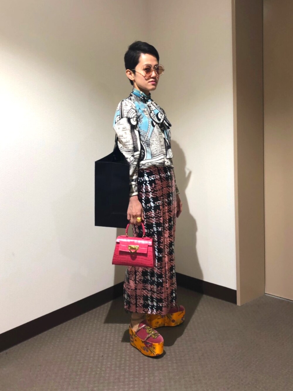 GUCCI（グッチ）の「Gucci - ボウタイプリントブラウス - women