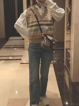 「6IXTY8IGHTのアイテム（パンツ）」を使った、kimtaeyeonilyさん（レディース・165cm）の冬コーディネート