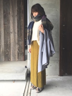 「antiqua（アンティカ）のアイテム（その他アウター）」を使った、antiquaさん（レディース・165cm）の秋コーディネート