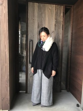 「スヌード」｜antiquaさん（レディース・161cm）の冬コーディネート