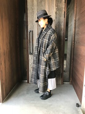 「antiqua（アンティカ）のアイテム（その他アウター）」を使った、antiquaさん（レディース・157cm）の冬コーディネート